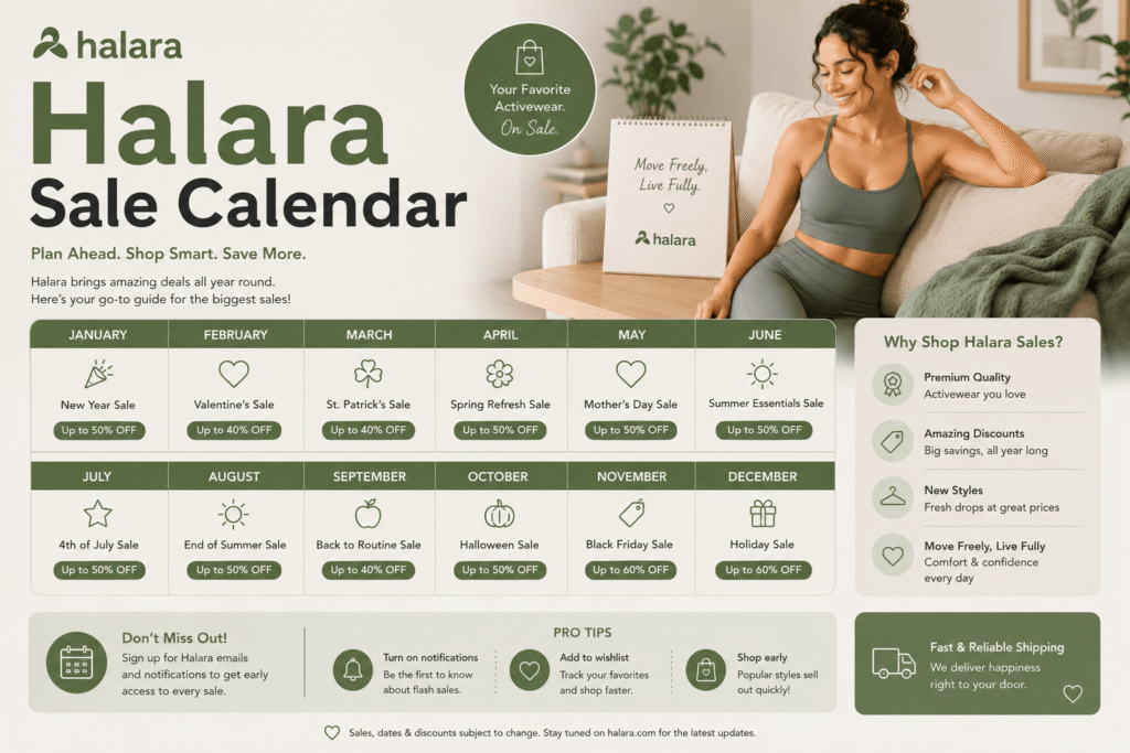halara sale calendar