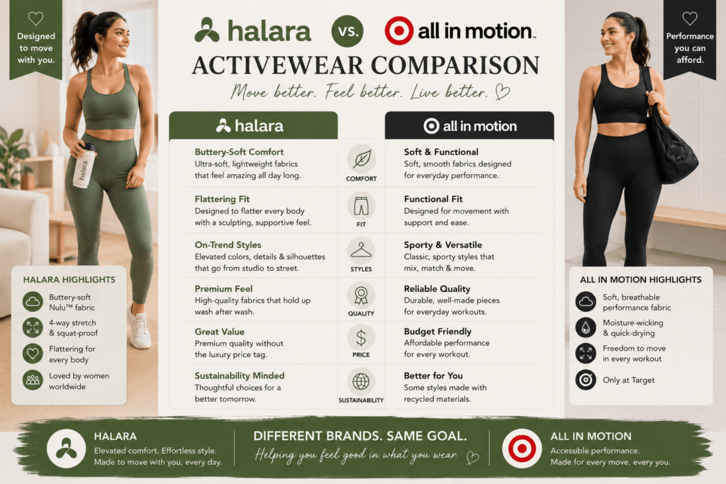 halara vs target all in motion