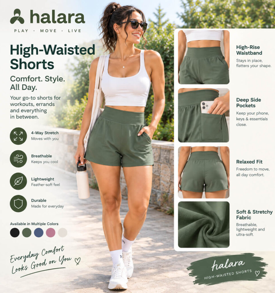 halara high waisted shorts